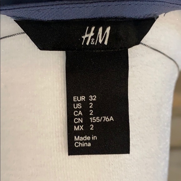 H&M elegant blue sleeveless dress size 2 NWOT - Picture 8 of 8